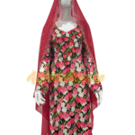 Digital Print Kandura | Italian Harir Silk | Handcrafted Mukhawar | Luxe Emirati Style