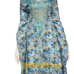 Digital Print Kandura | Harir Silk Fabric | Elegant Emirati Mukhawar | Luxe Traditional Wear