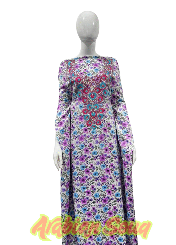 Baby Silk Print Mukhawar | Harir Silk Kandura | Luxurious Emirati Style
