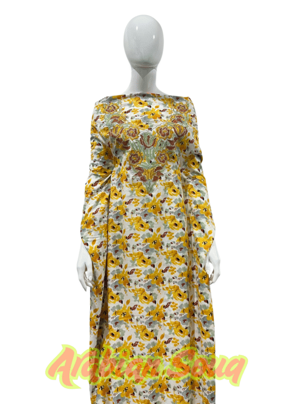 Crep Mukhawar Kandura | Premium Fabric | Stone with Embroidery