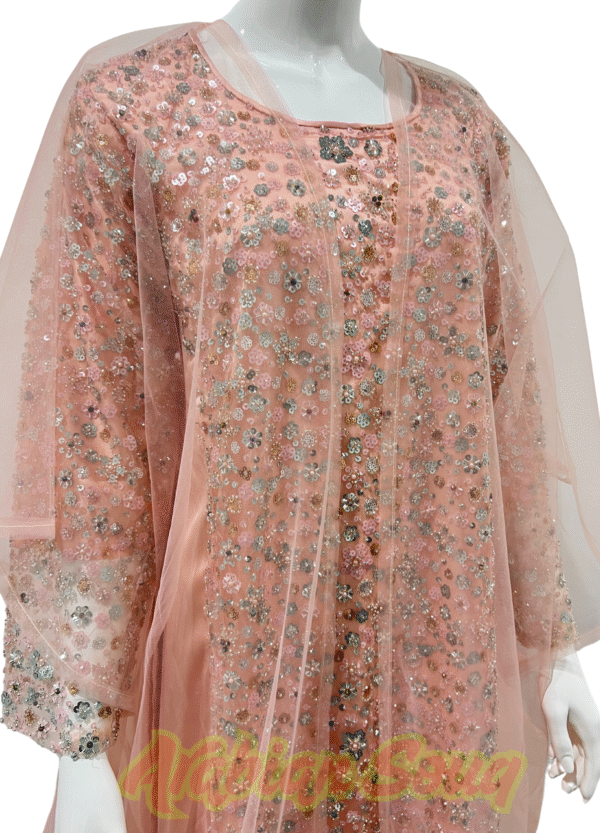 Digital Print Thobe Kandura | Harir Italy Mukhawar Dress | Luxe Modest Wear for Modern Women 🌟